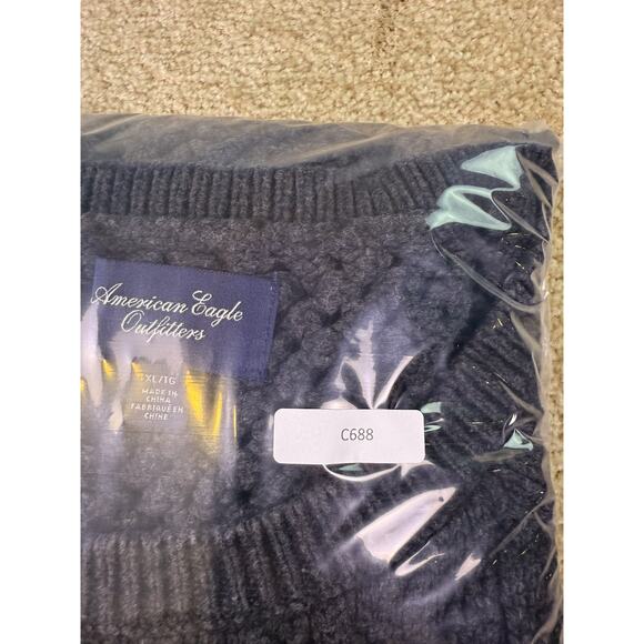 American Eagle Sweater Women's Cable Knit Size XL Casual Wool Blend C688 - Picture 6 of 6